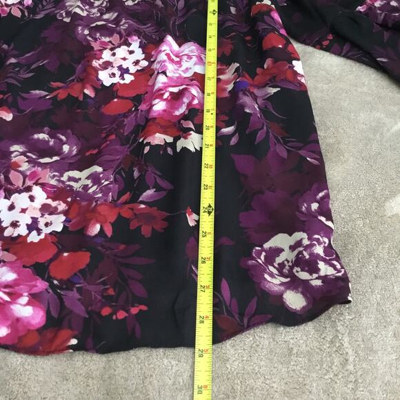 Roz & Ali Flowy Top Tunic Blouse Long Sleeves 100% Poly Sz XL - Picture 7 of 7